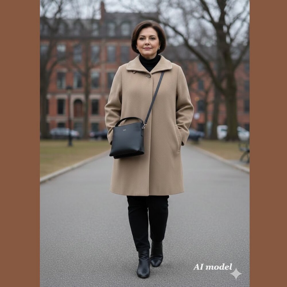 Vintage Camel Coat - Wool & Cashmere - Size 14 - MarCona